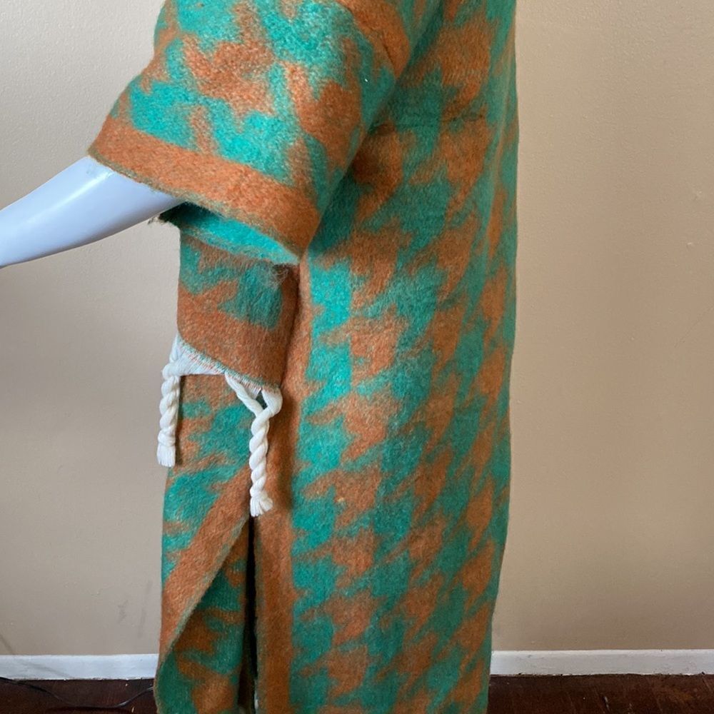 NWOT Warm Long Knit Tassel Winter Cardigan - Green & Chestnut - Picture 7 of 15
